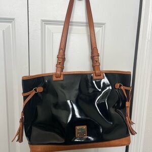 Dooney & Bourke Black and Tan Tote Bag